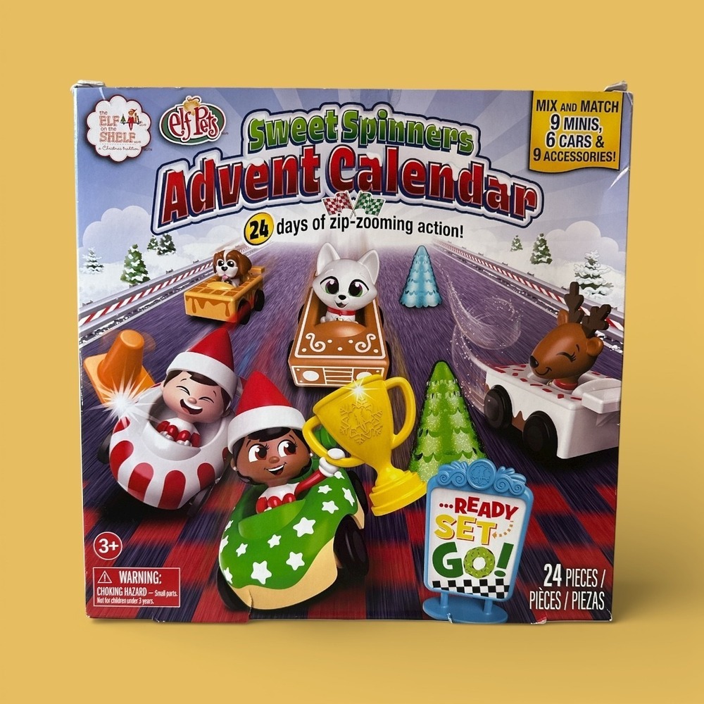 Sweet‎ Spinners ELF ON THE SHELF Advent Countdown Calendar Minis Cars Pets NEW